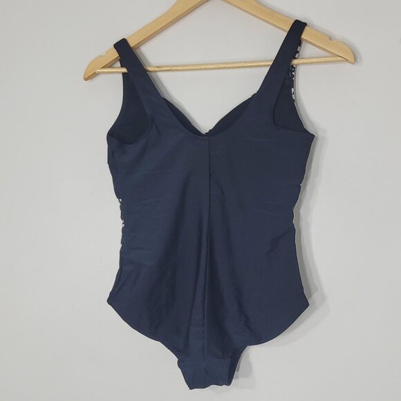 Didi Black White Leopard Print Bathing Suit Classy Swimwear One-Piece Swimsuit - Picture 5 of 11